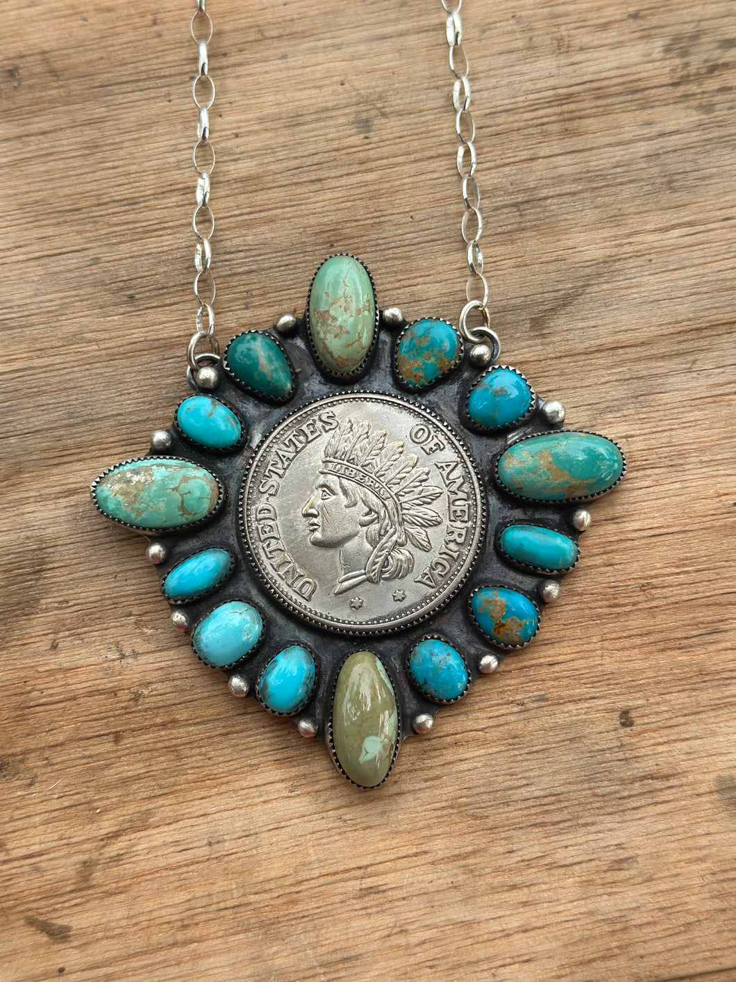 Indian Coin Cluster Necklace