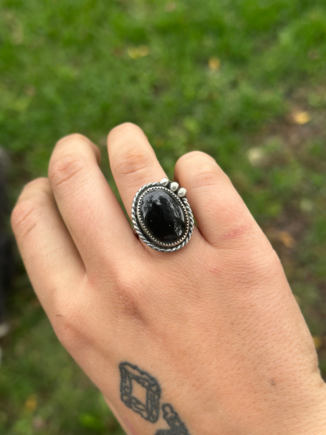 Black Onyx ring size 7