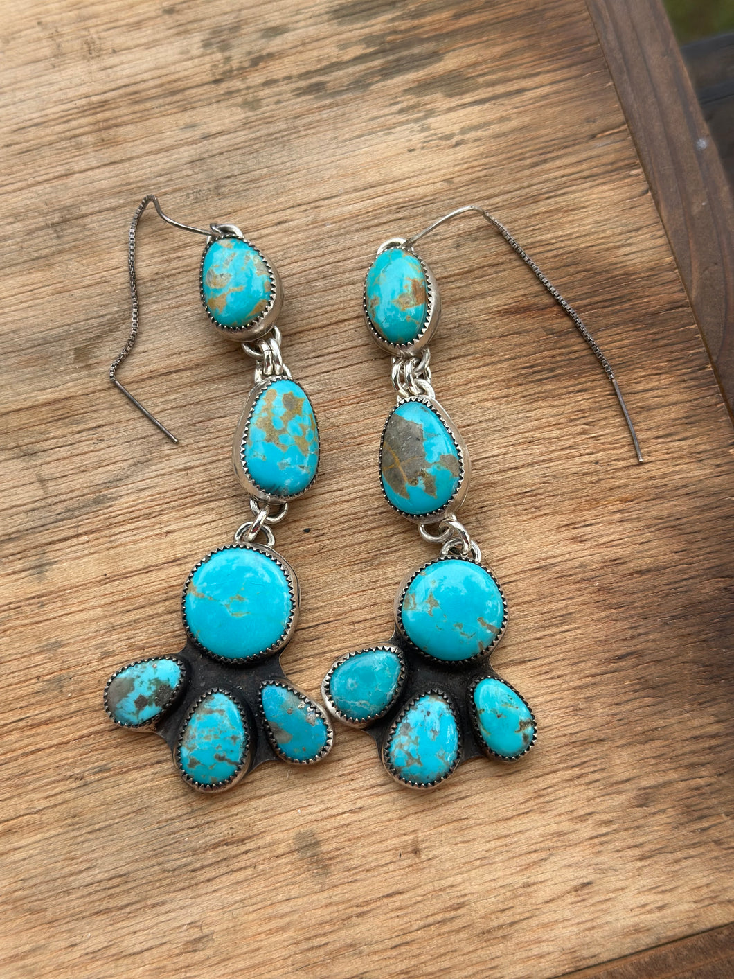 Turquoise Dangle Ear  Threaders
