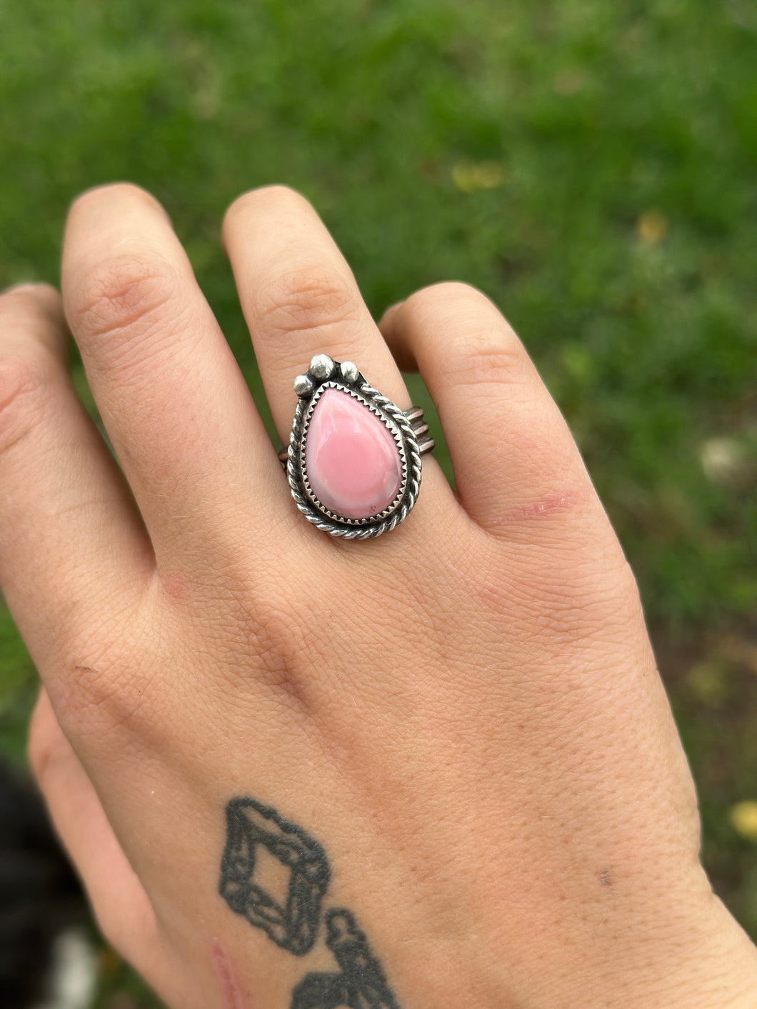 Pink conch ring size 7.5