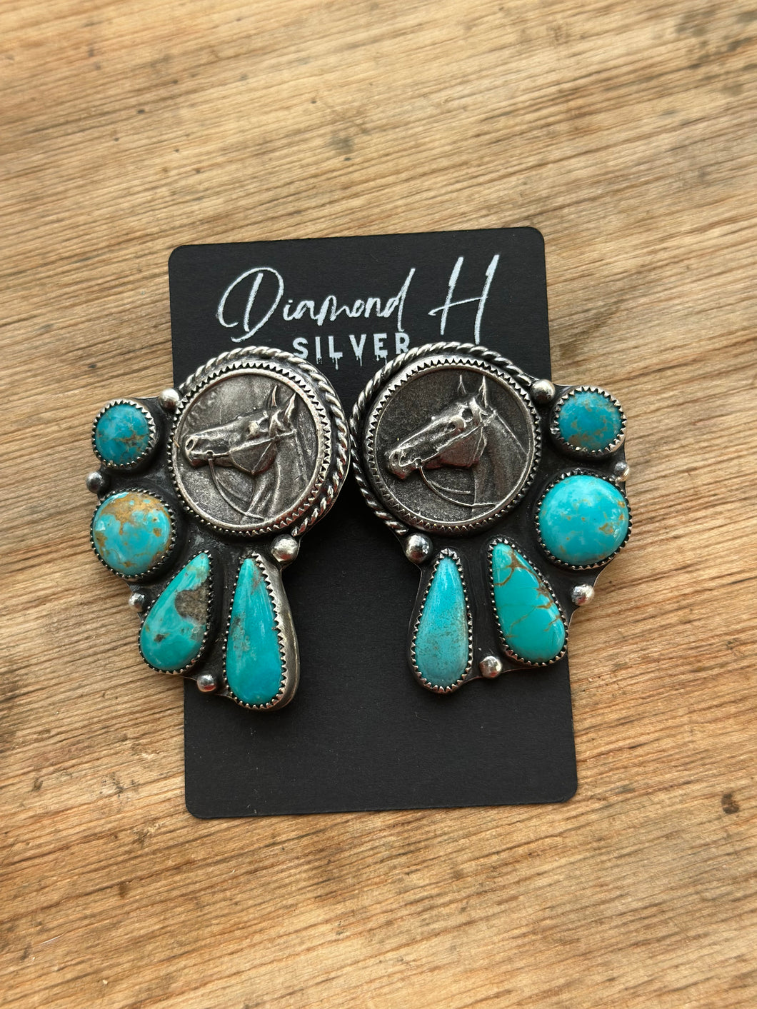 Turquoise Cluster Earrings